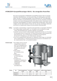 HYDROZON®-Kompaktanlagen H30-XL - Die extragroßen Powerfilter