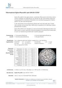 Filtermaterial Hydro-Phonolith