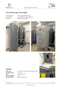 16,8 Nm³/h O2 - Hydroxymat 165