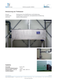 65 m³/h - physikalische Entsäuerung