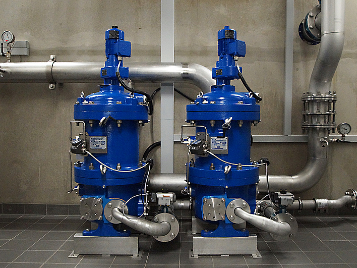 Siebfiltration mit Bollfilter