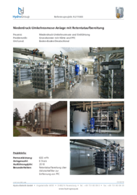 600 m³/h - Niederdruck-Umkehrosmose-Anlage