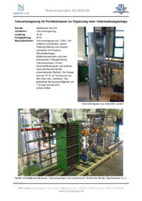 16 t/h - Vakuumentgasung