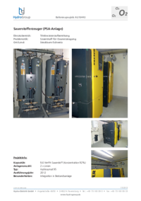 9,6 Nm³/h O2 - Hydroxymat 95