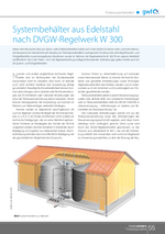 Systembehälter aus Edelstahl nach DVGW-Regelwerk W 300