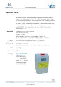 Produktbeschreibung pH-Senker „flüssig“