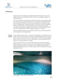 Grundlagen Wasseraufbereitung
