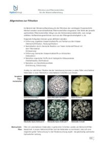 Filtermaterialien für die Wasseraufbereitung
