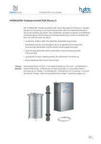 HYDROZON®-Oxidatoreinheit POX Plasma S