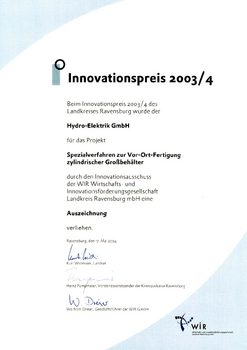 WIR Innovationspreis 2004