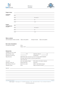 Filtration - checklist